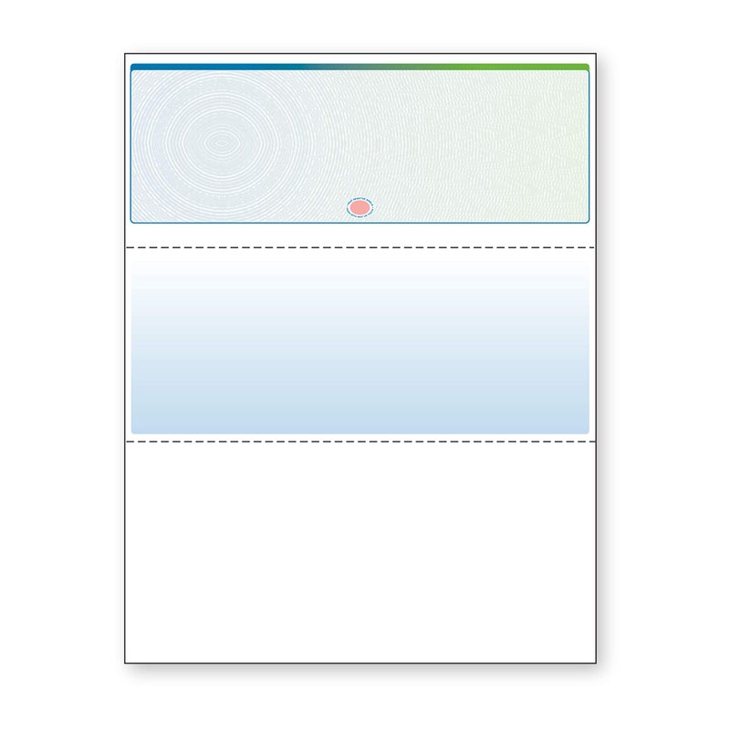 DocuGard Blue/Green Galaxy Premier Prismatic Top High Security Check Paper - QuickBooks & Laser/Inkjet Printer Compatible - 13 Security Features - 500 Blank Business Checks (04563) - Image 1
